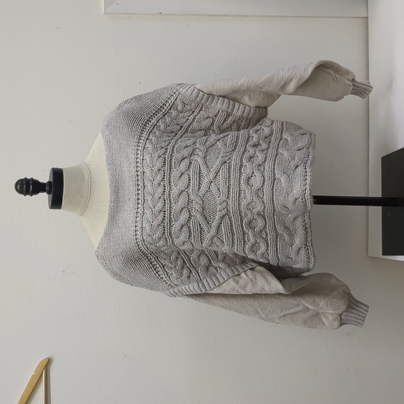 By together cream knit layered sweater size Large - Picture 1 of 7